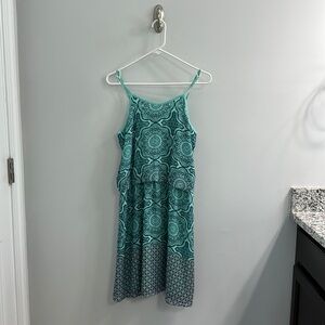 Teal and Dark Blue Dress